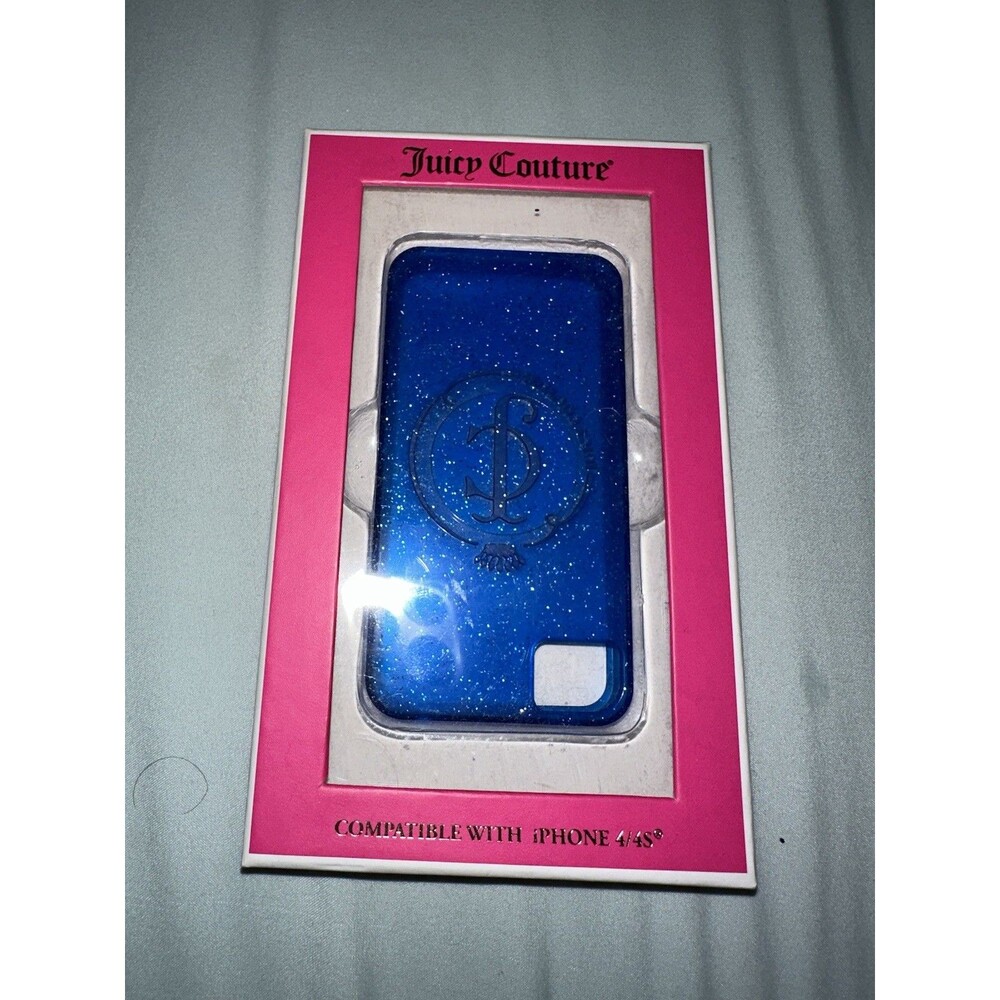 Juicy Couture Glitter Gelli iPhone 4/4S Case – Blue Sparkle – NWT